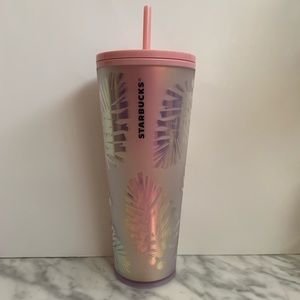 Holographic Pink Starbucks Tumbler